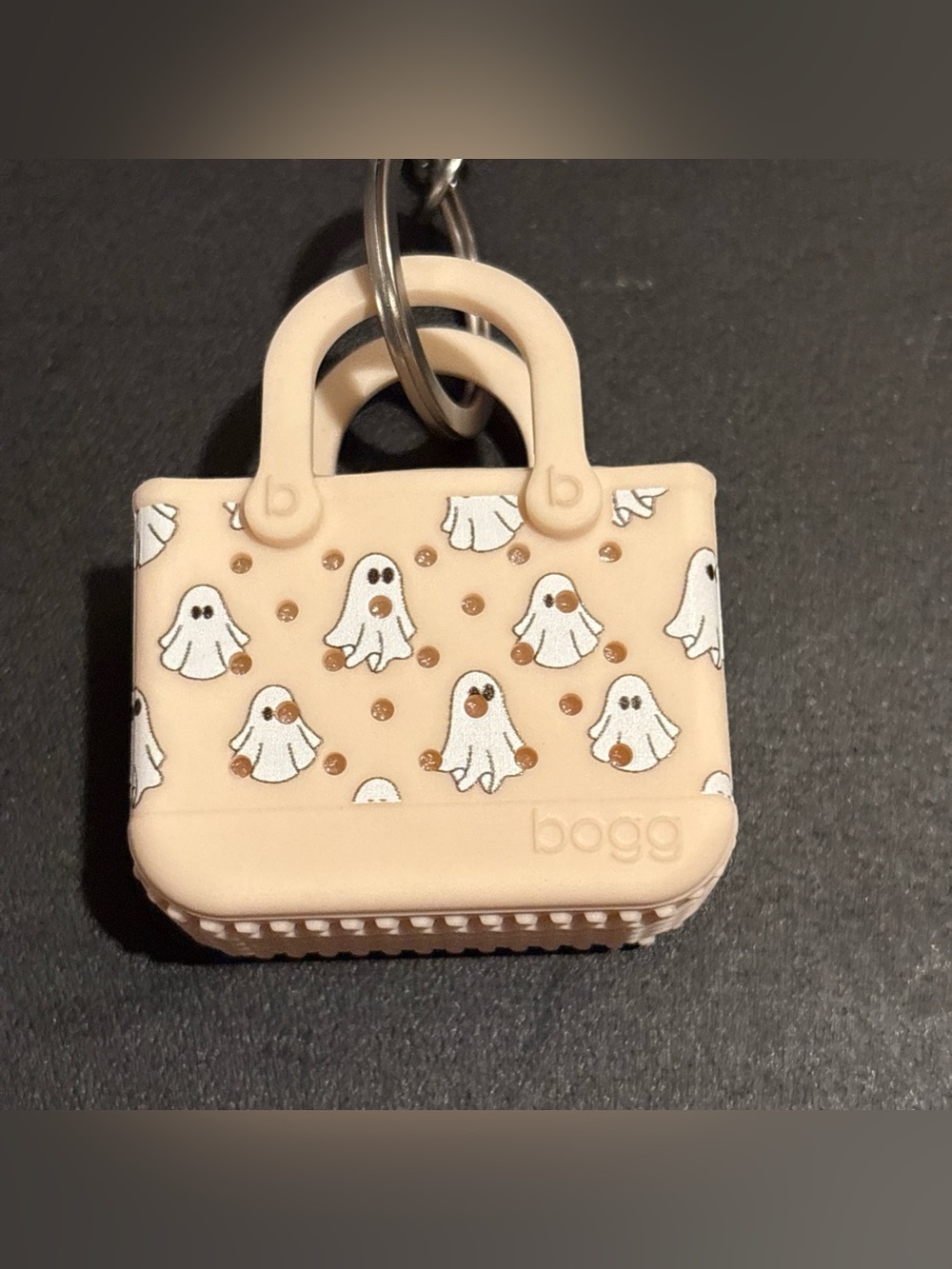 BOGG Tiny Tote keychain & clip-on bag charm Boo Ghost NEW Halloween